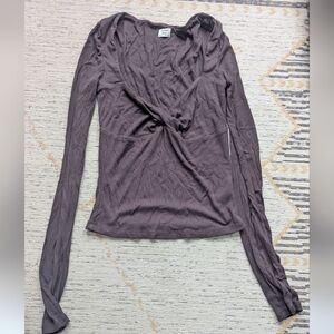 aritzia sunday best brown top